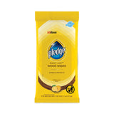 Pledge® Lemon Scent Wet Wipes, Cloth, 7 x 10, White, 24/Pack, 12 Packs/Carton (SJN336297) Pack of 24
