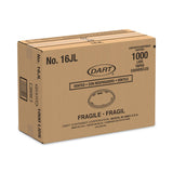 Dart® Plastic Lids, Fits 12 oz to 24 oz Foam Cups, Vented, Translucent, 100/Pack, 10 Packs/Carton (DCC16JL) Case of 1000