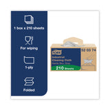 Tork Industrial Cleaning Cloths, 1-Ply, 16.34 x 14, Gray, 210 Wipes/Box (TRK520374) Case of 210