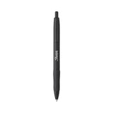 Sharpie® S-Gel™ S-Gel Premium Metal Barrel Gel Pen, Retractable, Medium 0.7 mm, Black Ink, Black Barrel, Dozen (SAN2153580) 1 Dozen