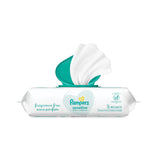 Pampers® Sensitive Baby Wipes, 1-Ply, 6.8 x 7, Unscented, White, 56/Pack, 8 Packs/Carton (PGC87076) Case of 8