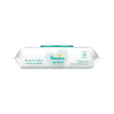 Pampers® Sensitive Baby Wipes, 1-Ply, 6.8 x 7, Unscented, White, 56/Pack, 8 Packs/Carton (PGC87076) Case of 8
