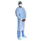 Halyard Protective Procedure Gown One Size Fits Most Blue NonSterile Not Rated Disposable (691480_PK) 10/PK