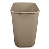 Impact® Soft-Sided Plastic 28 Quart Wastebasket w/ No Pinch'm™, 12/Case, Beige (IMP7702-15) Case of 12