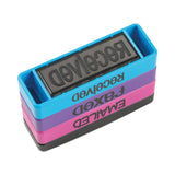 Trodat® Interlocking Stack Stamp, EMAILED, FAXED, RECEIVED, 1.81" x 0.63", Assorted Fluorescent Ink (USS8800) Each