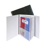 C-Line® Eight-Pocket Portfolio with Security Flap, Polypropylene, 8.5 x 11, Black/White (CLI32881) Each