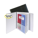 C-Line® Eight-Pocket Portfolio with Security Flap, Polypropylene, 8.5 x 11, Black/White (CLI32881) Each