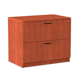 Alera® Alera Valencia Series Lateral File, 2 Legal/Letter-Size File Drawers, Medium Cherry, 34" x 22.75" x 29.5" (ALEVA513622MC) Each