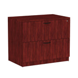 Alera® Alera Valencia Series Lateral File, 2 Legal/Letter-Size File Drawers, Mahogany, 34" x 22.75" x 29.5" (ALEVA513622MY) Each