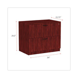 Alera® Alera Valencia Series Lateral File, 2 Legal/Letter-Size File Drawers, Mahogany, 34" x 22.75" x 29.5" (ALEVA513622MY) Each