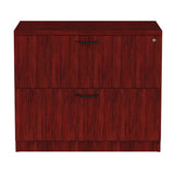 Alera® Alera Valencia Series Lateral File, 2 Legal/Letter-Size File Drawers, Mahogany, 34" x 22.75" x 29.5" (ALEVA513622MY) Each