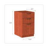 Alera® Alera Valencia Series Full Pedestal File, Left/Right, 3-Drawers: Box/Box/File, Legal/Letter, Cherry, 15.63" x 20.5" x 28.5" (ALEVA532822MC) Each
