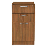 Alera® Alera Valencia Series Full Pedestal File, Left/Right, 3-Drawer: Box/Box/File, Legal/Letter, Modern Walnut,15.63 x 20.5 x 28.5 (ALEVA532822WA) Each
