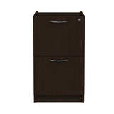 Alera® Alera Valencia Series Full Pedestal File, Left or Right, 2 Legal/Letter-Size File Drawers, Espresso, 15.63" x 20.5" x 28.5" (ALEVA542822ES) Each