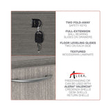 Alera® Alera Valencia Series Full Pedestal File, Left/Right, 3-Drawers: Box/Box/File, Legal/Letter, Gray, 15.63" x 20.5" x 28.5" (ALEVA532822GY) Each