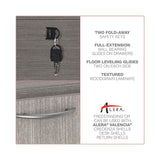 Alera® Alera Valencia Series Full Pedestal File, Left or Right, 2 Legal/Letter-Size File Drawers, Gray, 15.63" x 20.5" x 28.5" (ALEVA542822GY) Each