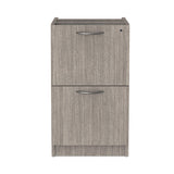 Alera® Alera Valencia Series Full Pedestal File, Left or Right, 2 Legal/Letter-Size File Drawers, Gray, 15.63" x 20.5" x 28.5" (ALEVA542822GY) Each