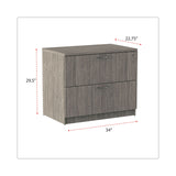 Alera® Alera Valencia Series Lateral File, 2 Legal/Letter-Size File Drawers, Gray, 34" x 22.75" x 29.5" (ALEVA513622GY) Each