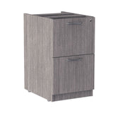 Alera® Alera Valencia Series Full Pedestal File, Left or Right, 2 Legal/Letter-Size File Drawers, Gray, 15.63" x 20.5" x 28.5" (ALEVA542822GY) Each