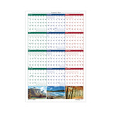 House of Doolittle™ Earthscapes Recycled Reversible/Erasable Yearly Wall Calendar, Nature Photos, 18 x 24, White Sheets, 12-Month (Jan-Dec): 2026 (HOD3930) Each