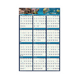 House of Doolittle™ Earthscapes Recycled Reversible/Erasable Yearly Wall Calendar, Sea Life Photos, 24 x 37, White Sheets, 12-Month(Jan-Dec):2026 (HOD3969) Each