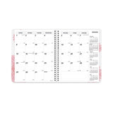 Brownline® Essential Collection Ruled Monthly Planner, Pink Daisy Artwork, 8.88 x 7.13, Black/Pink Cover, 14-Month: Dec 2025 to Jan 2027 (REDCB1200G05) Each