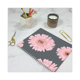 Brownline® Essential Collection Ruled Monthly Planner, Pink Daisy Artwork, 8.88 x 7.13, Black/Pink Cover, 14-Month: Dec 2025 to Jan 2027 (REDCB1200G05) Each