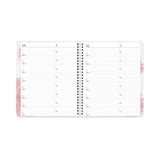 Brownline® Essential Collection Ruled Monthly Planner, Pink Daisy Artwork, 8.88 x 7.13, Black/Pink Cover, 14-Month: Dec 2025 to Jan 2027 (REDCB1200G05) Each