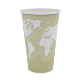 Eco-Products® World Art Renewable and Compostable Hot Cups, 16 oz, Moss, 50/Pack (ECOEPBHC16WAPK) Pack of 50