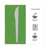 Eco-Products® Plantware Compostable Cutlery, Knife, 6", Pearl White, 50/Pack, 20 Pack/Carton (ECOEPS011) Case of 1000