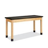 Diversified Woodcrafts Classroom Science Table, 60w x 24d x 36h, Black Epoxy Resin Top, Maple Base (DVWP7606M36N) Each
