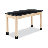 Diversified Woodcrafts Classroom Science Table, 54w x 24d x 36h, Black High Pressure Laminate (HPL) Top, Maple Base (DVWP720LBBM36N) Each