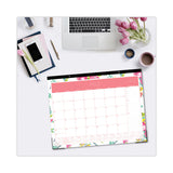 Blue Sky® Day Designer Peyton Academic Desk Pad, Floral Artwork, 22 x 17, Black Binding, Clear Corners, 12-Month (July-June): 2025-2026 (BLS107938) Each