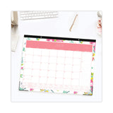 Blue Sky® Day Designer Peyton Academic Desk Pad, Floral Artwork, 22 x 17, Black Binding, Clear Corners, 12-Month (July-June): 2025-2026 (BLS107938) Each