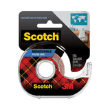 Scotch® Wallsaver Removable Poster Tape with Dispenser, 1" Core, 0.75" x 12.5 ft, Clear (MMM109) Each