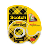 Scotch® Double-Sided Permanent Tape in Handheld Dispenser, 1" Core, 0.5" x 20.83 ft, Clear (MMM136) Each