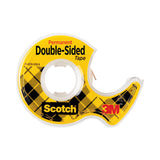 Scotch® Double-Sided Permanent Tape in Handheld Dispenser, 1" Core, 0.5" x 37.5 ft, Clear (MMM137) Each