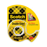 Scotch® Double-Sided Permanent Tape in Handheld Dispenser, 1" Core, 0.5" x 37.5 ft, Clear (MMM137) Each
