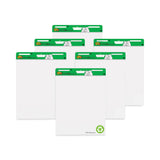 Post-it® Easel Pads Super Sticky Vertical-Orientation Self-Stick Easel Pad Value Pack, Green Headband, Unruled, 25 x 30, White, 30 Sheets, 6/Carton (MMM559RPVAD6) Carton of 6