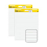 Post-it® Easel Pads Super Sticky Vertical-Orientation Self-Stick Easel Pads, Presentation Format (1.5" Rule), 25 x 30, White, 30 Sheets, 2/Pack (MMM561WLVAD2PK) Case of 2