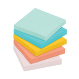 Post-it® Notes Original Pads in Beachside Cafe Collection Colors, 3" x 3", 100 Sheets/Pad, 12 Pads/Pack (MMM654AST) Pack of 12