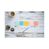 Post-it® Notes Original Pads in Beachside Cafe Collection Colors, 3" x 3", 100 Sheets/Pad, 12 Pads/Pack (MMM654AST) Pack of 12