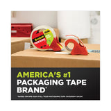 Scotch® Sure Start Packaging Tape with Dispenser, 1.5" Core, 1.88" x 22.2 yds, Clear, 6/Pack (MMM1456) Pack of 6