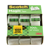 Scotch® Magic Tape in Handheld Dispenser, 1" Core, 0.75" x 25 ft, Clear, 3/Pack (MMM3105) Box of 3