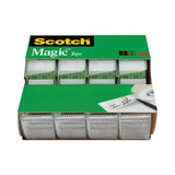 Scotch® Magic Tape in Handheld Dispenser, 1" Core, 0.75" x 25 ft, Clear, 4/Pack (MMM4105) Box of 4