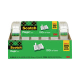 Scotch® Magic Tape in Handheld Dispenser, 1" Core, 0.75" x 54.17 ft, Clear, 6/Pack (MMM6122) Pack of 6