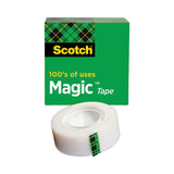 Scotch® Magic Tape Refill, 1" Core, 0.75" x 83.33 ft, Clear (MMM8101K) Each