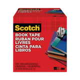 Scotch® Book Tape, 3" Core, 4" x 15 yds, Clear (MMM8454) Each