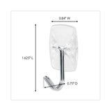 Command™ Clear Hooks and Strips, Small, Plastic/Metal, 0.5 lb, 9 Hooks and 12 Strips/Pack (MMM17067CLR9ES) Each