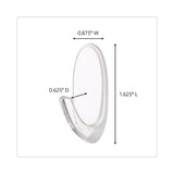 Command™ Clear Hooks and Strips, Medium, Plastic, 2 lb Capacity, 50 Hooks with 50 Adhesive Strips/Carton (MMM17091CLRCABP) Case of 50